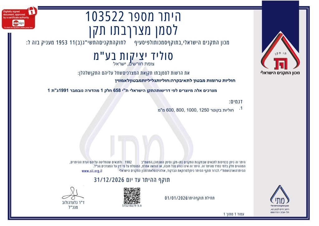 היתר מספר 103522 לסמן מצרך בתו תקן